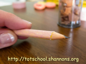 Washi Tape Pencils (Shannon's Tot School)
