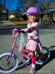 Sweet Pea shows off her new bike.